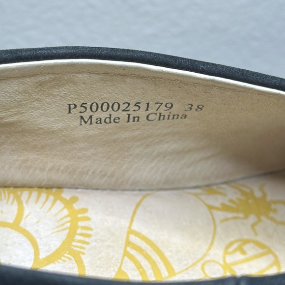 Fly London Yaz Black Leather Suede Chucky Wedge Heels Slip On Shoes EU 38 US 7 - Picture 8 of 12